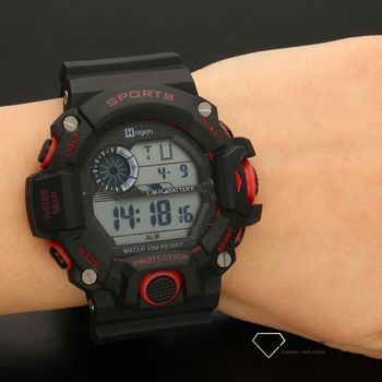 Męski zegarek Hagen HA-340G czarno-czerwony (5).jpg
